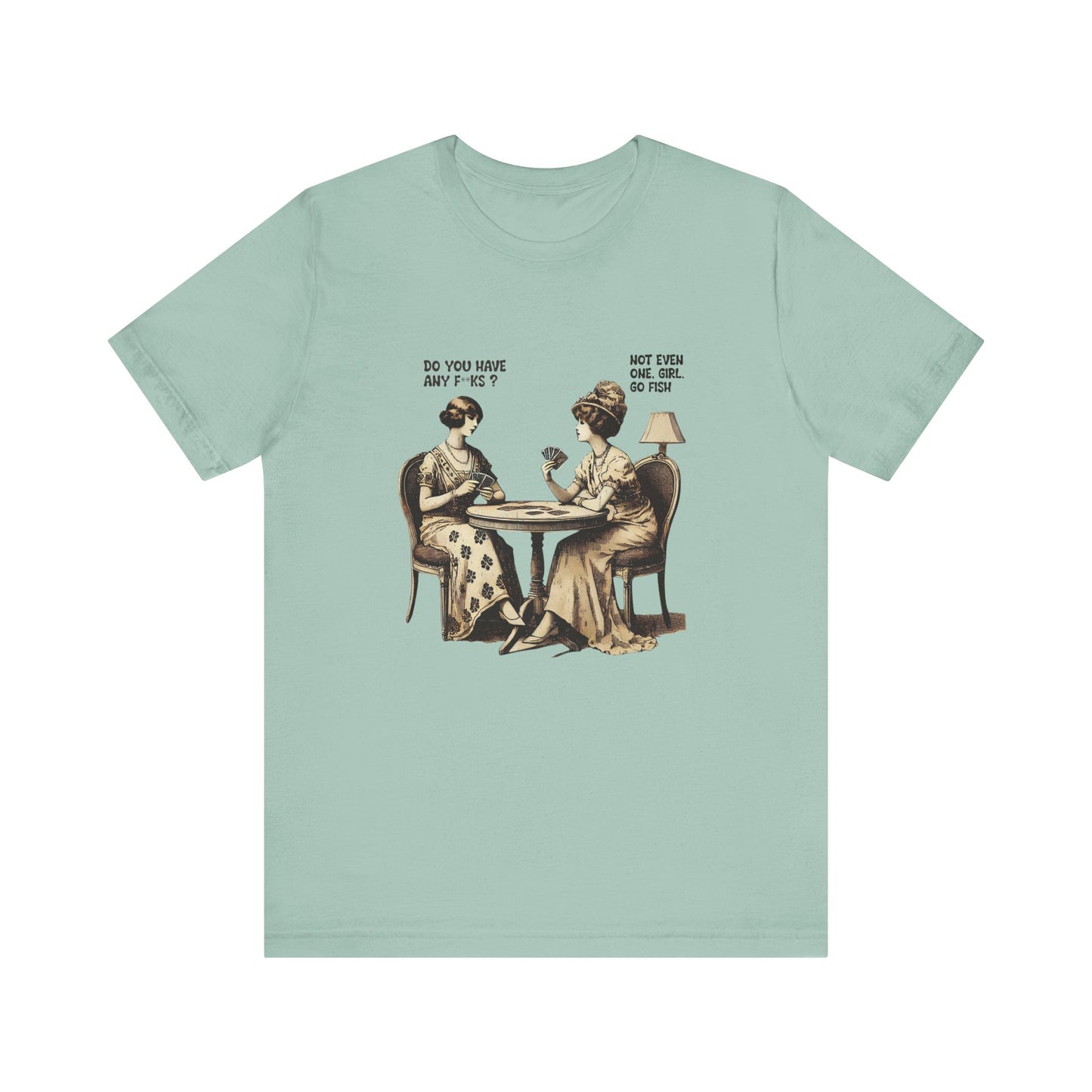 Funny Card Playing Tee, Card Playing Lovers Tee, Vintage Style Top - PopCultureByDesign36