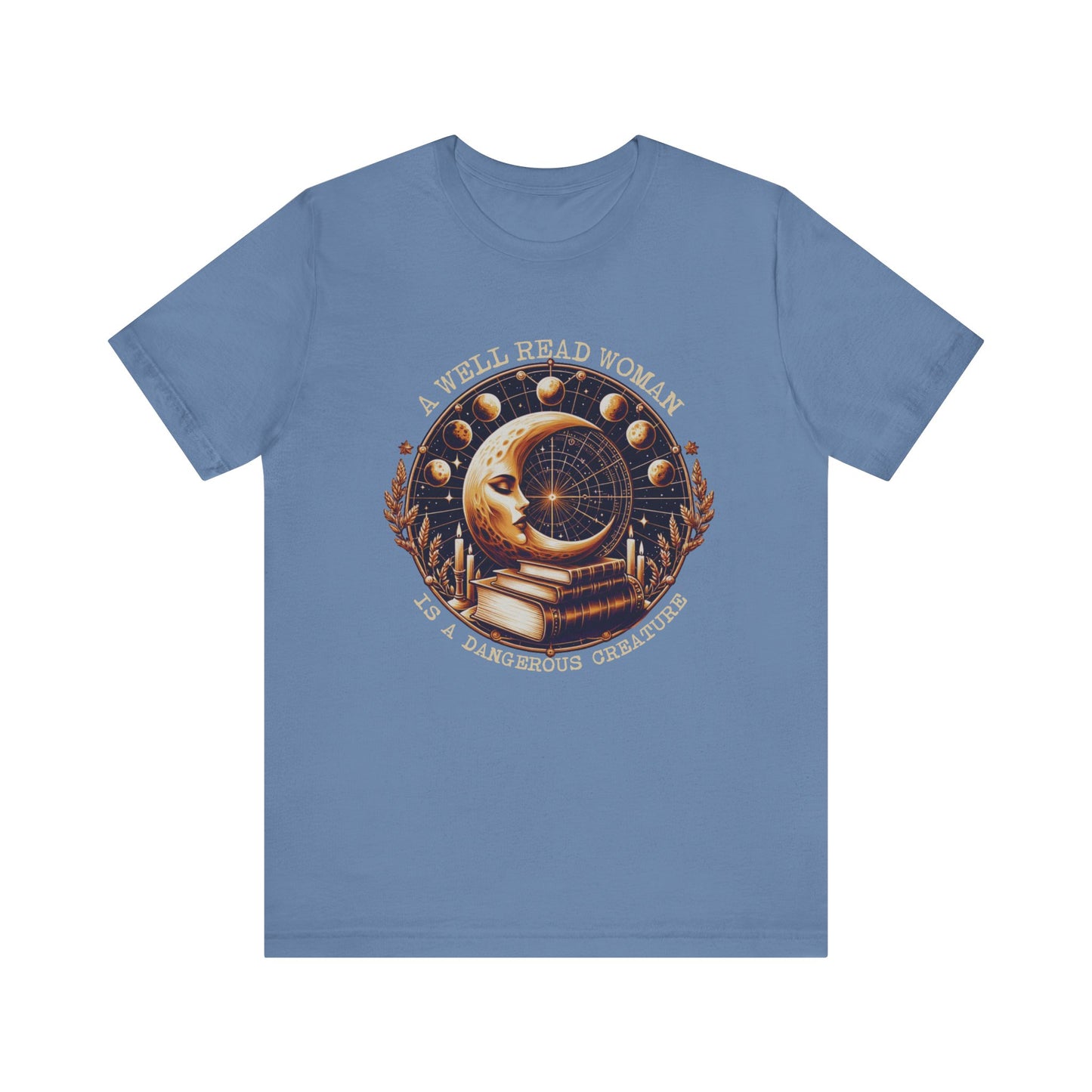 Reading Shirt, Librarian Shirt, Celestial Shirt, Book Lover Tee - PopCultureByDesign36
