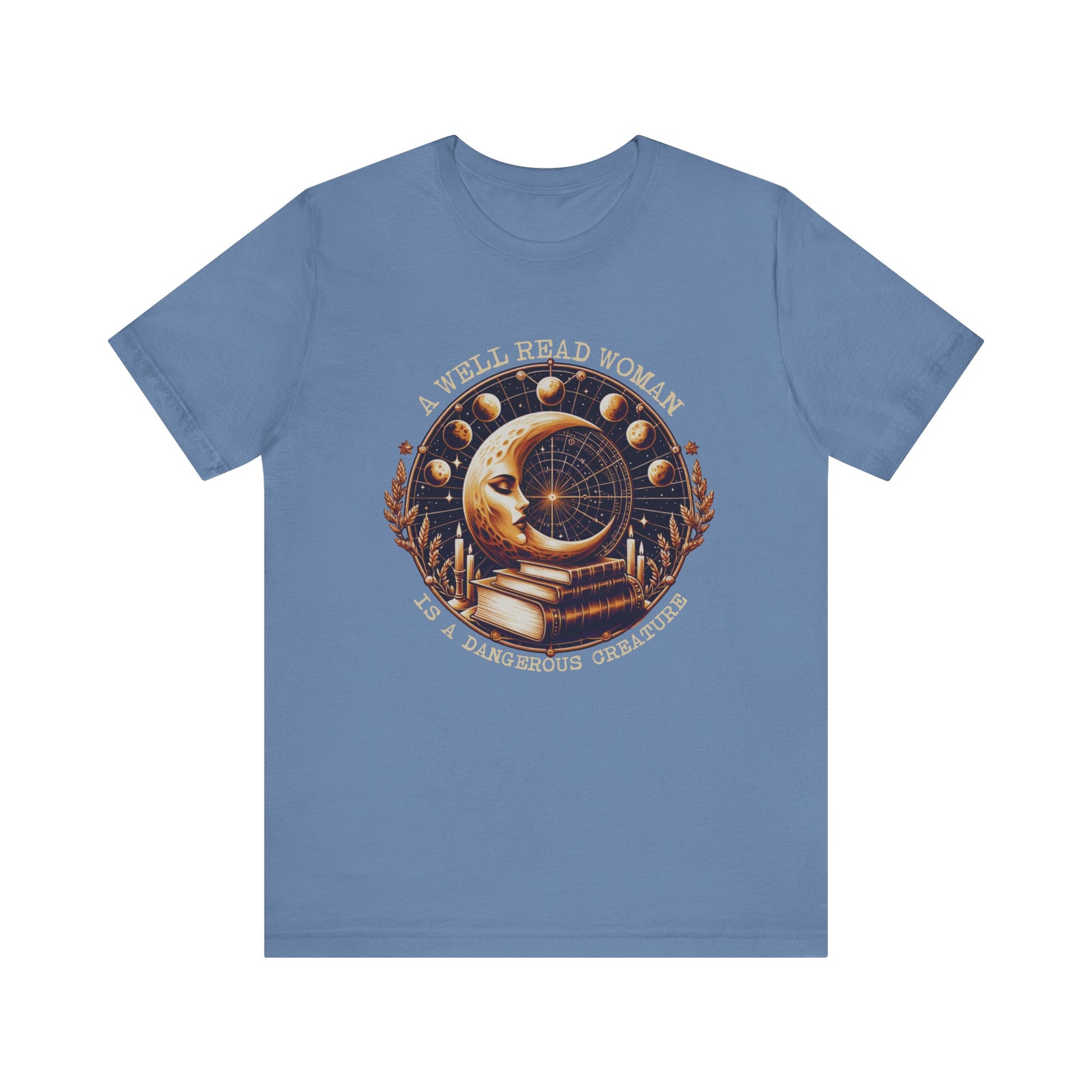 Reading Shirt, Librarian Shirt, Celestial Shirt, Book Lover Tee - PopCultureByDesign36