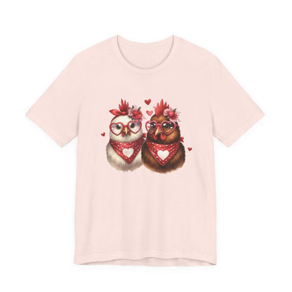 Valentines Day Farm Chickens Shirt, Valentine Farm Shirt, Chicken Shirt - PopCultureByDesign36