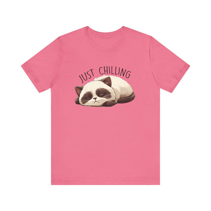 Just Chilling, Lazy Cat Shirt, Cute Cat Shirt, Cat Lover Gift, Funny Cat Shirt - PopCultureByDesign36