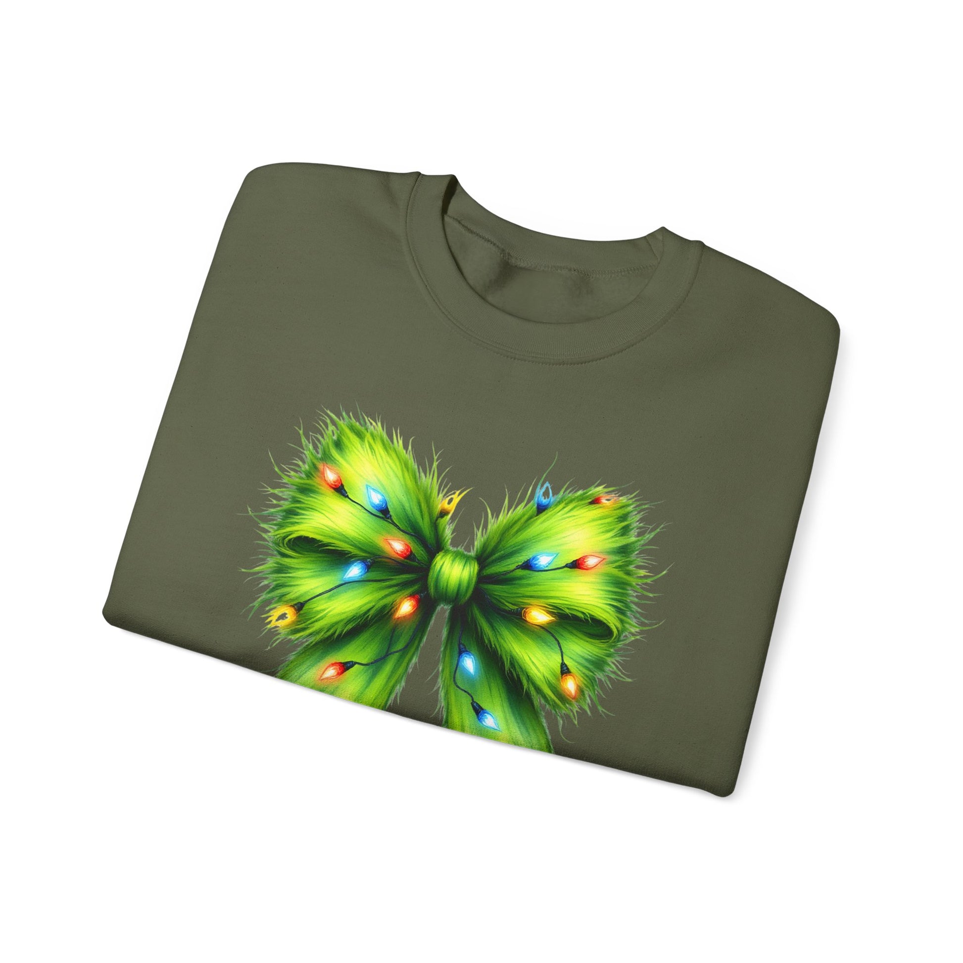 Christmas Bow Sweatshirt, Funny Holiday Sweatshirt, Coquette Christmas Bow - PopCultureByDesign36