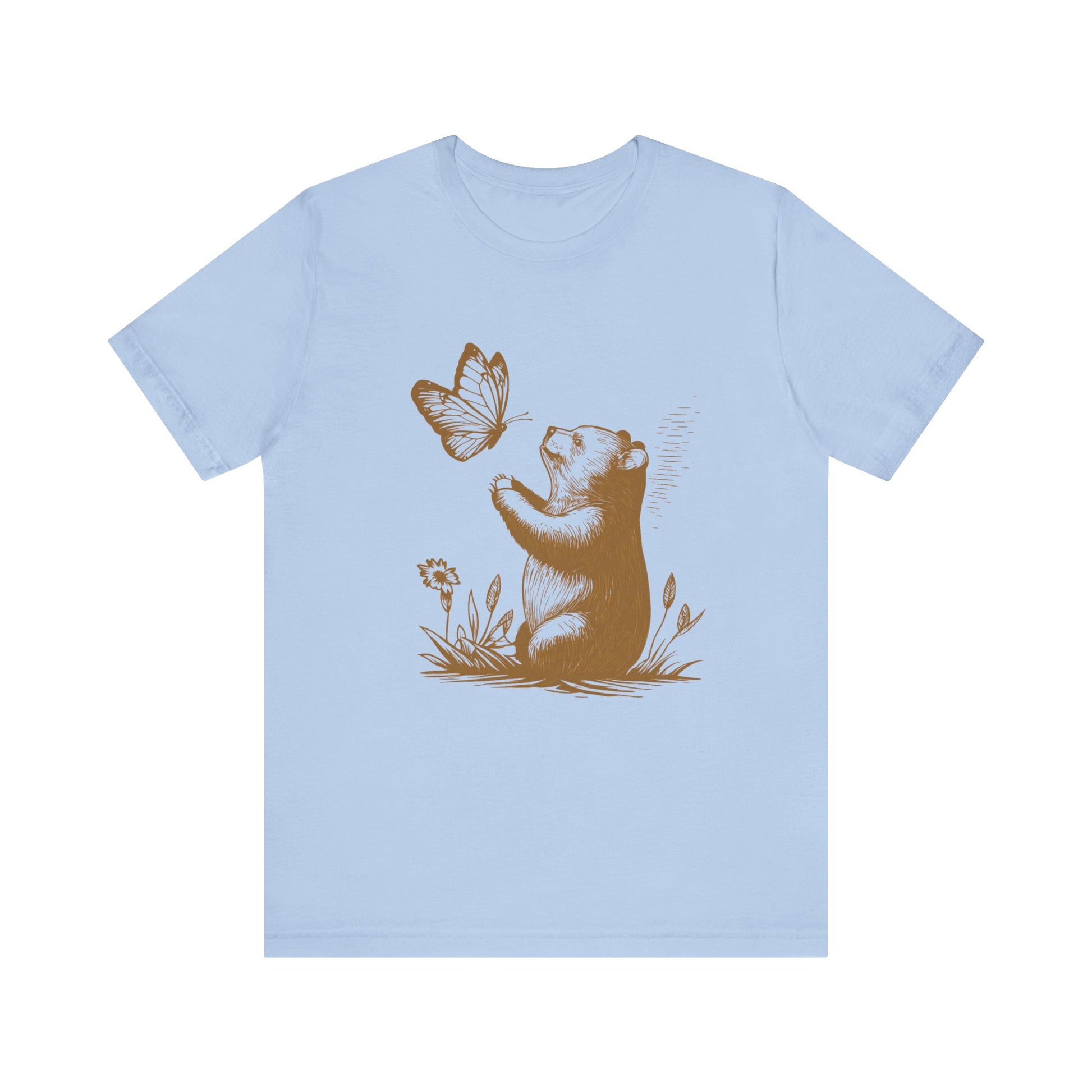 Bear Butterfly Shirt,Vintage Retro Bear Shirt, Cute Butterfly Tshirt - PopCultureByDesign36