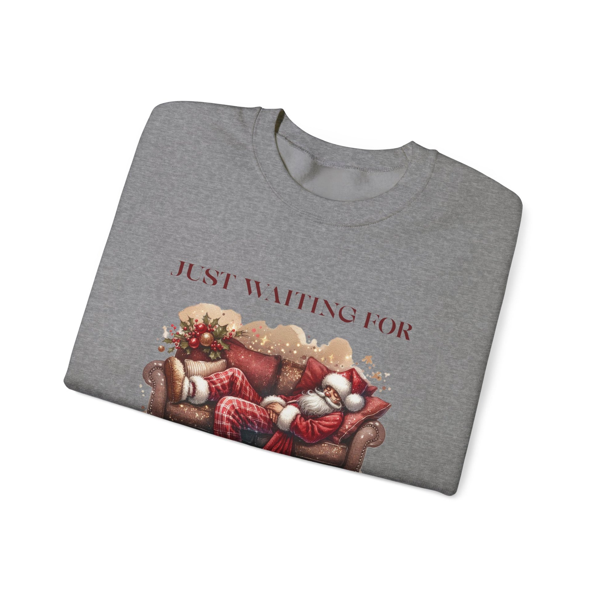 Just Waiting For Christmas Sweatshirt,Santa Clause Shirt ,Funny Christmas Shirt - PopCultureByDesign36