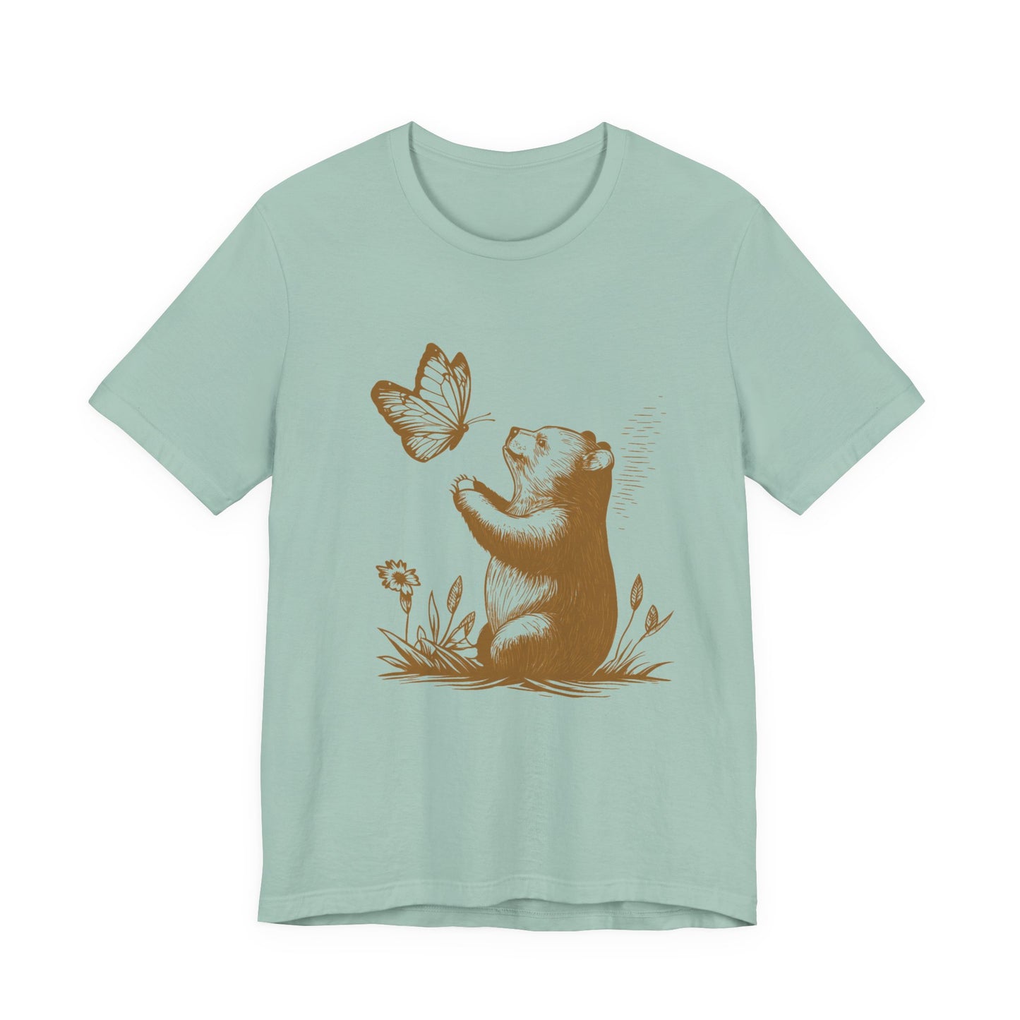 Bear Butterfly Shirt,Vintage Retro Bear Shirt, Cute Butterfly Tshirt - PopCultureByDesign36