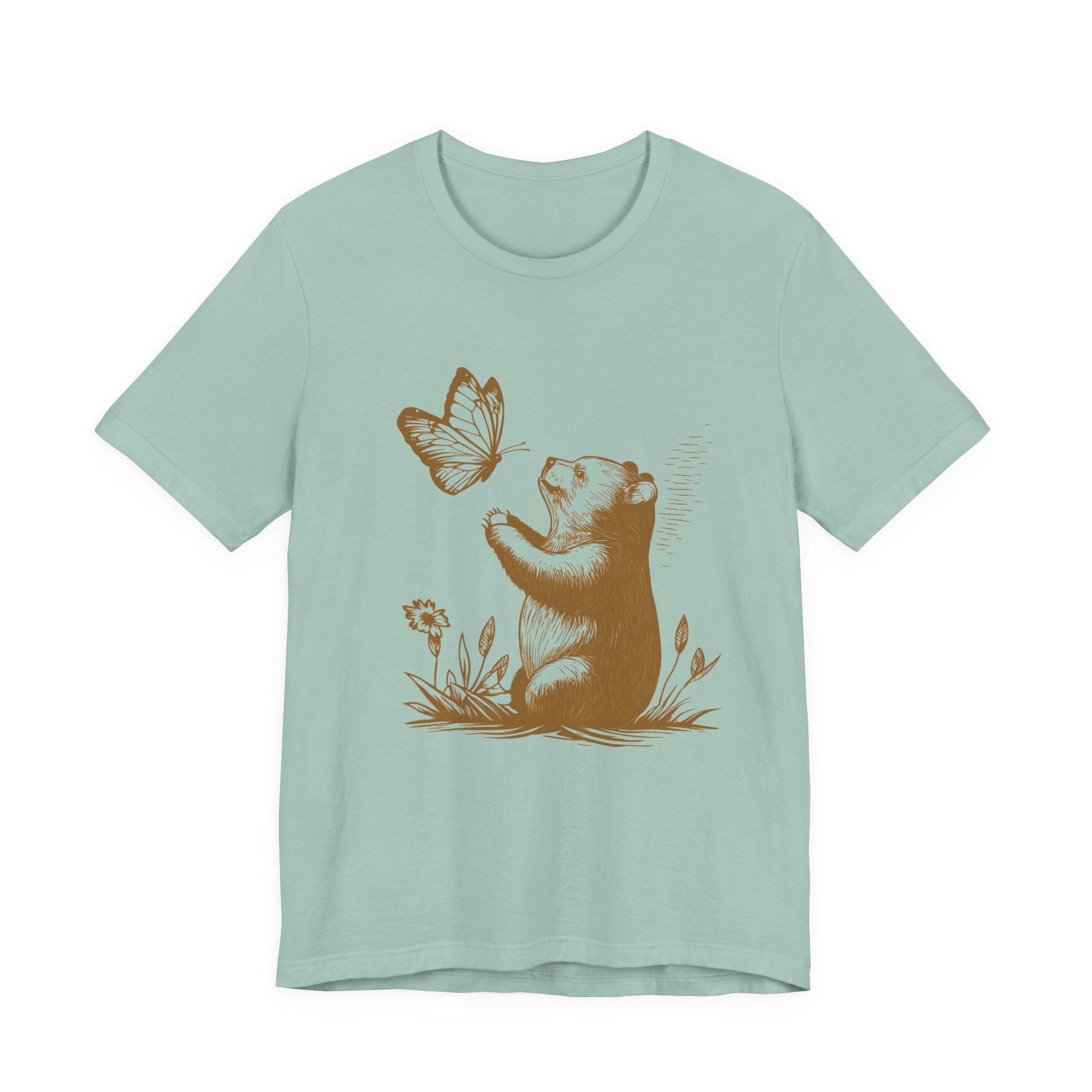Bear Butterfly Shirt,Vintage Retro Bear Shirt, Cute Butterfly Tshirt - PopCultureByDesign36