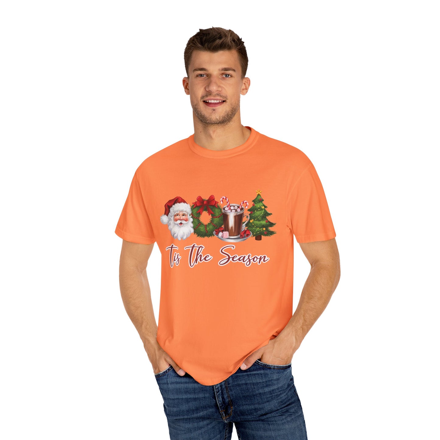 Comfort Colors® Retro Christmas, Tis the Season, Santa Claus Watercolor Christmas - PopCultureByDesign36