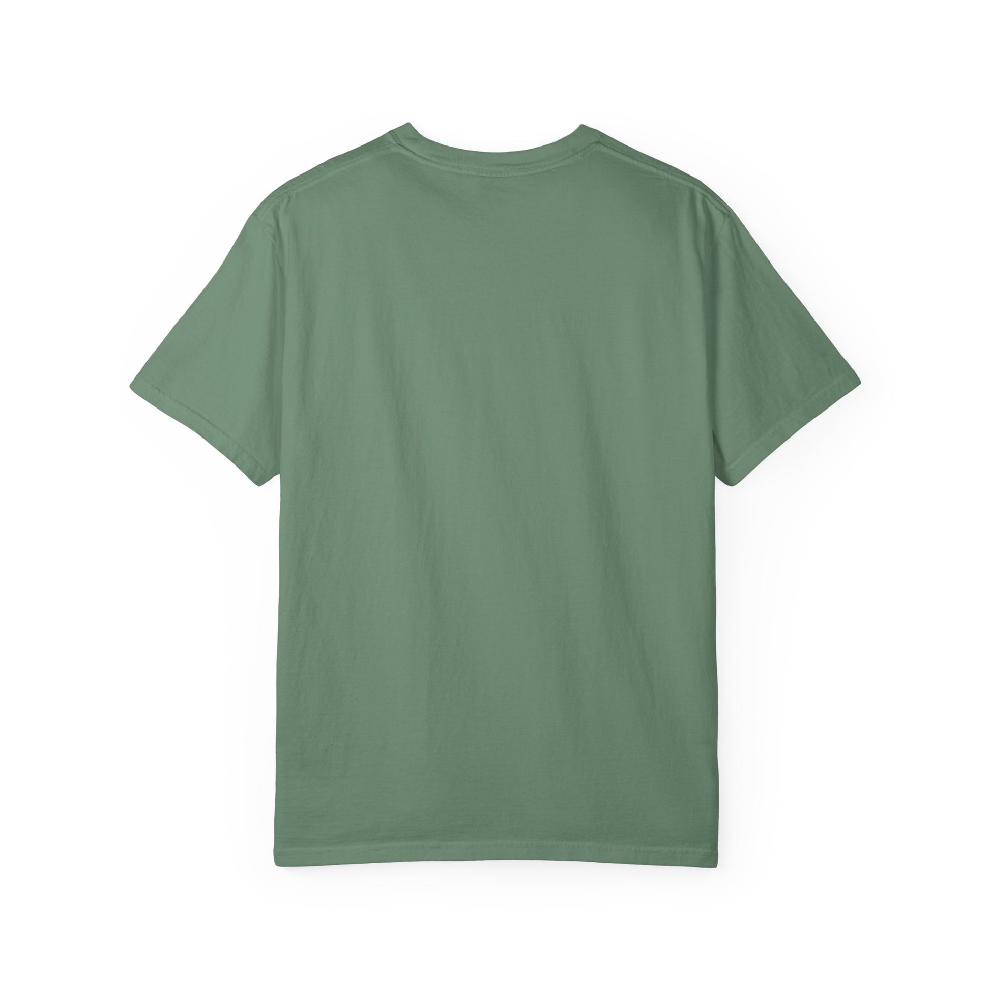 Back view of the Astronaut Shirt, Boho Astronaut Shirt, Vintage Boho Womens Space Shirt in green.