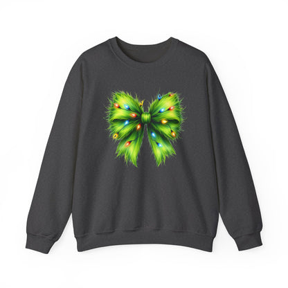 Christmas Bow Sweatshirt, Funny Holiday Sweatshirt, Coquette Christmas Bow - PopCultureByDesign36