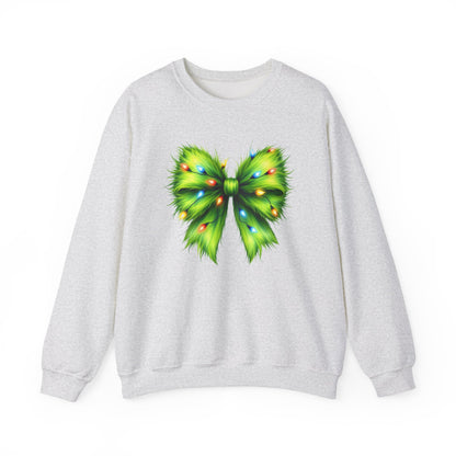 Christmas Bow Sweatshirt, Funny Holiday Sweatshirt, Coquette Christmas Bow - PopCultureByDesign36