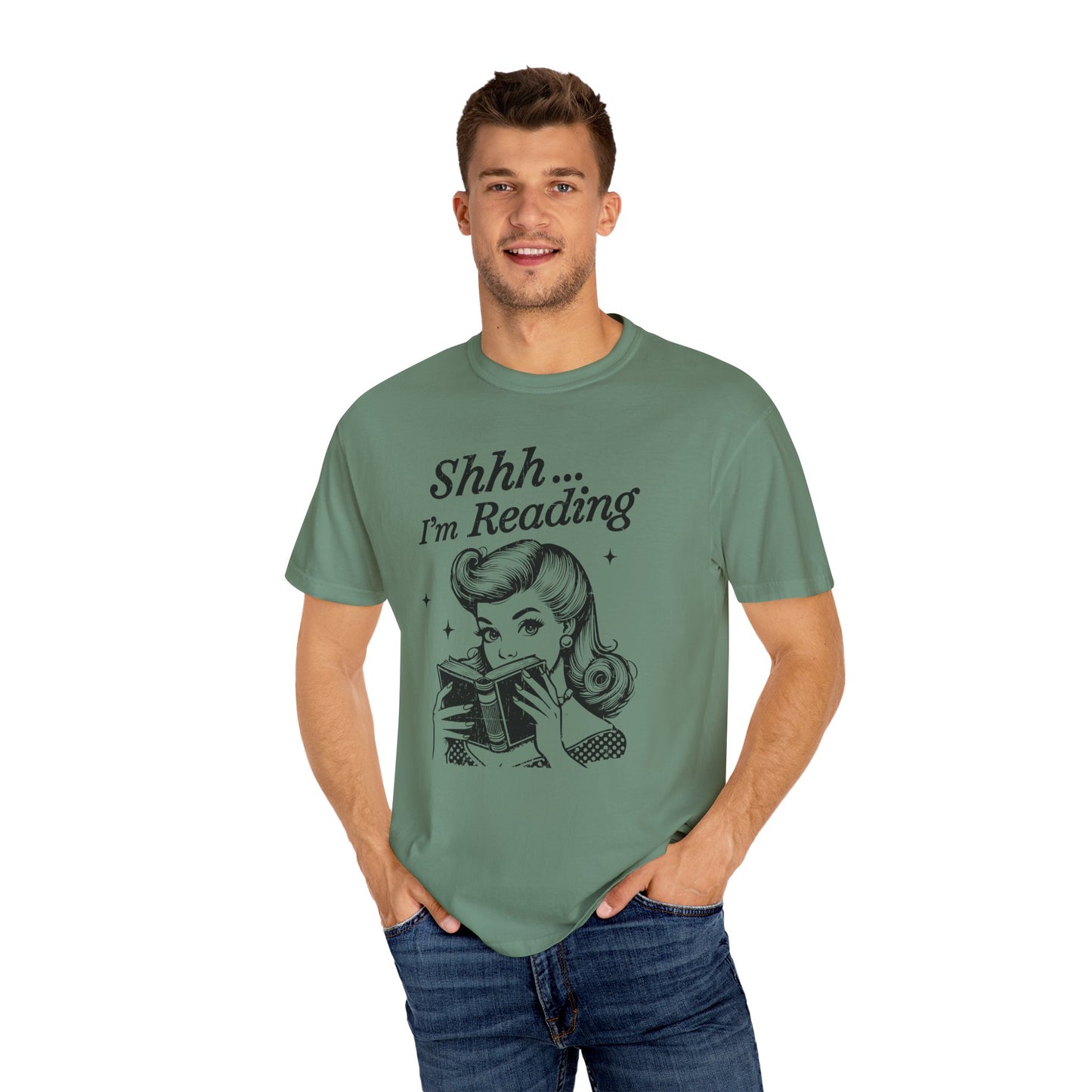 Shh I'm reading Comfort Colors® Unisex T-shirt, Book Lover Tee - PopCultureByDesign36
