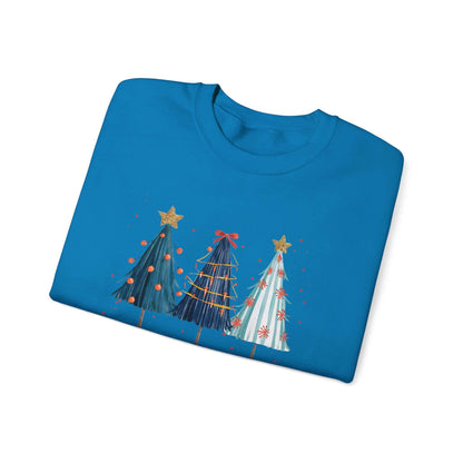 Christmas Watercolor Tree Sweatshirt, Cozy Seasonal Top, Boho XMas - PopCultureByDesign36