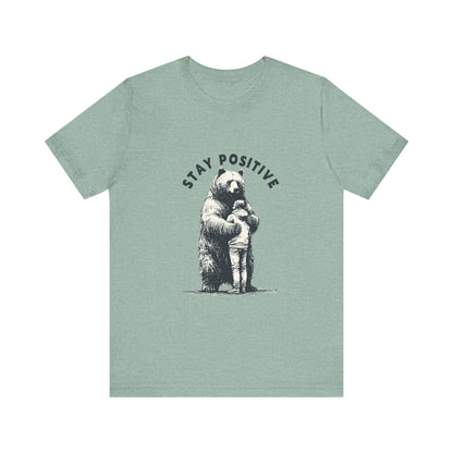 Stay Positive Bear Hug Shirt, Mental Health Shirt, Bear Hug Tee - PopCultureByDesign36