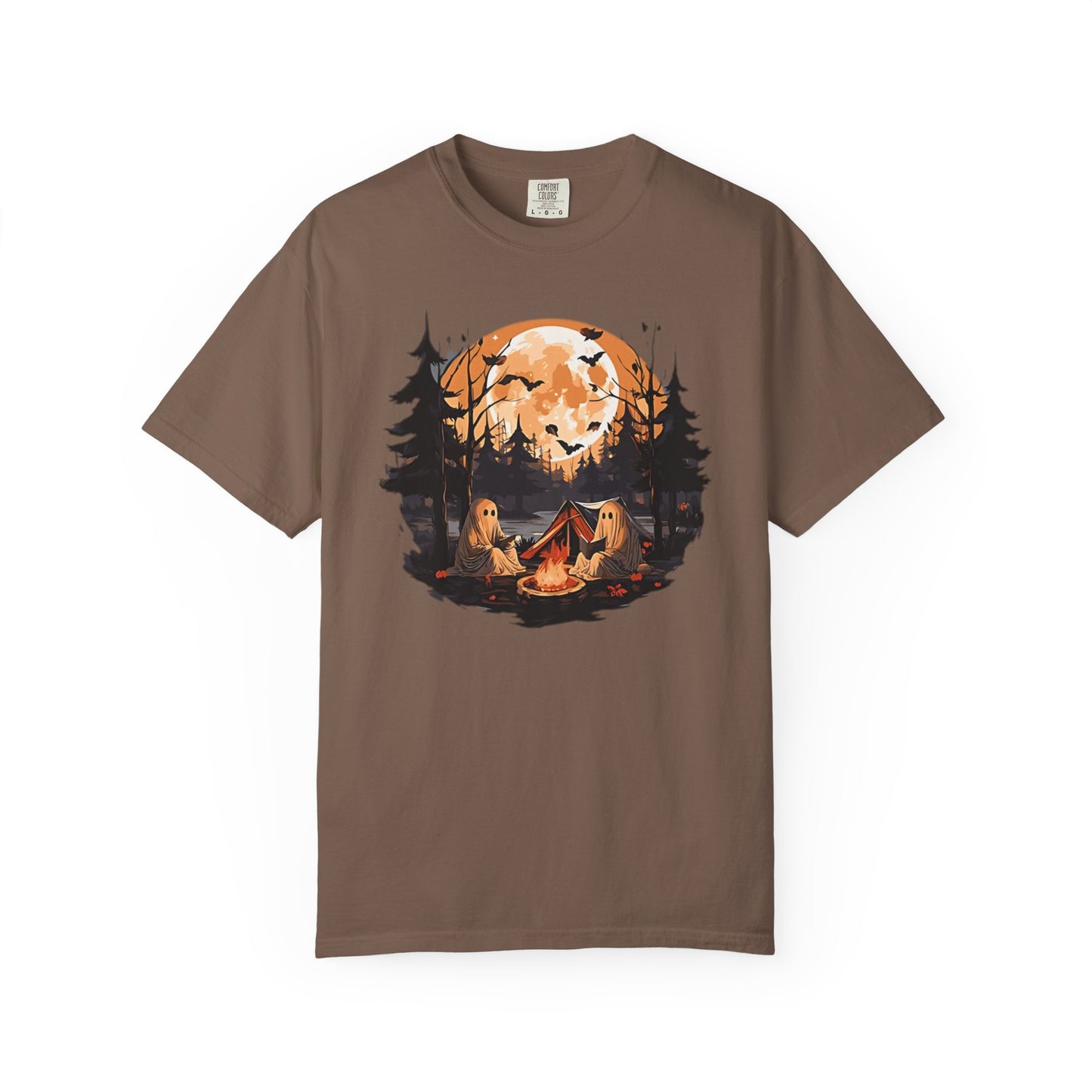 Cute Ghost Shirt, ghost reading Shirt, Cute campfire ghost - PopCultureByDesign36