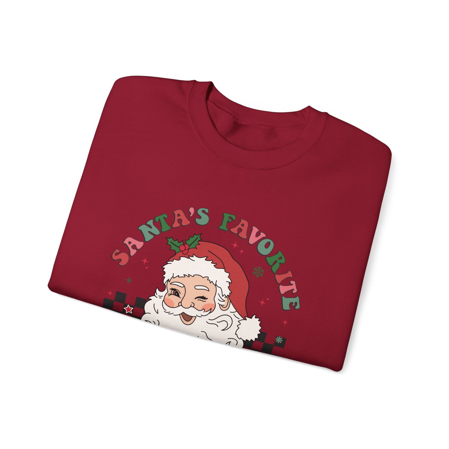 Santas Favorite Lunch Lady, Retro Santa Sweatshirt, Cute School Santa - PopCultureByDesign36