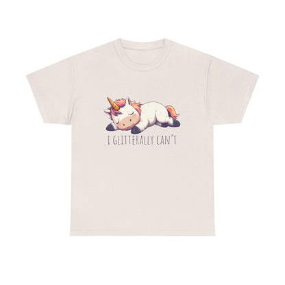 I glitterly can't, cute unicorn shirt, lazy unicorn shirt, funny unicorn shirt - PopCultureByDesign36