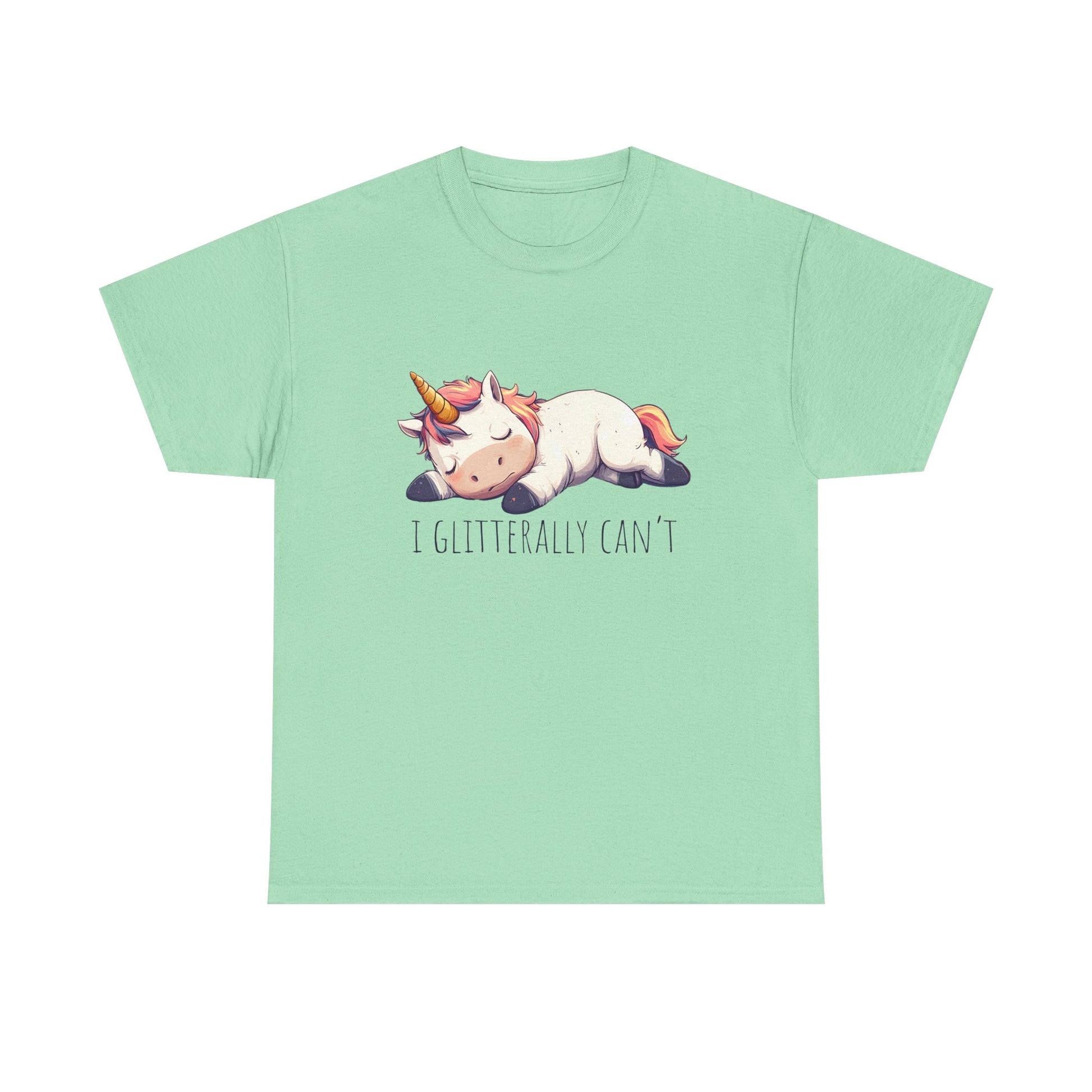 I glitterly can't, cute unicorn shirt, lazy unicorn shirt, funny unicorn shirt - PopCultureByDesign36