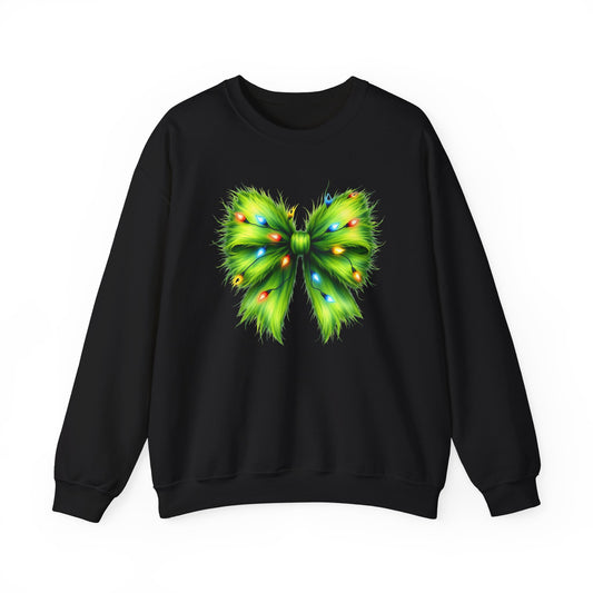 Christmas Bow Sweatshirt, Funny Holiday Sweatshirt, Coquette Christmas Bow - PopCultureByDesign36