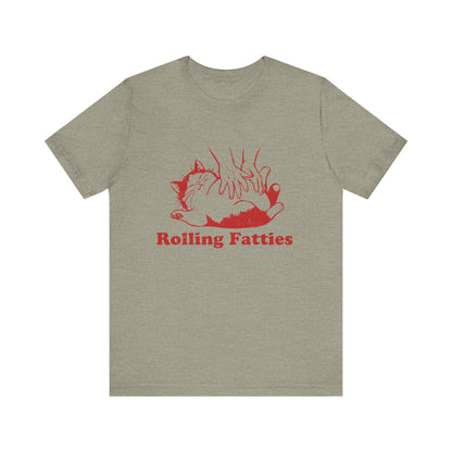 Rolling Fatties Cat TShirt, Funny Cat Graphic Shirt, Cat Lovers Gift - PopCultureByDesign36