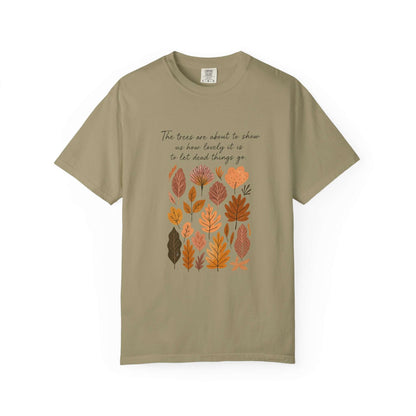 Boho Poem Fall Leaves T-shirt, Fall Shirt, Unisex Fall Top