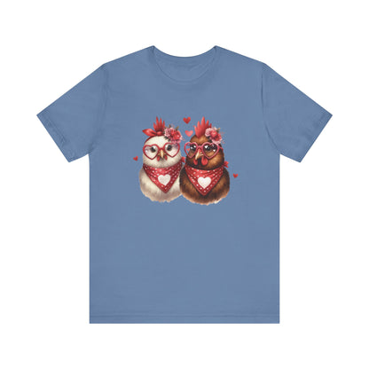 Valentines Day Farm Chickens Shirt, Valentine Farm Shirt, Chicken Shirt - PopCultureByDesign36