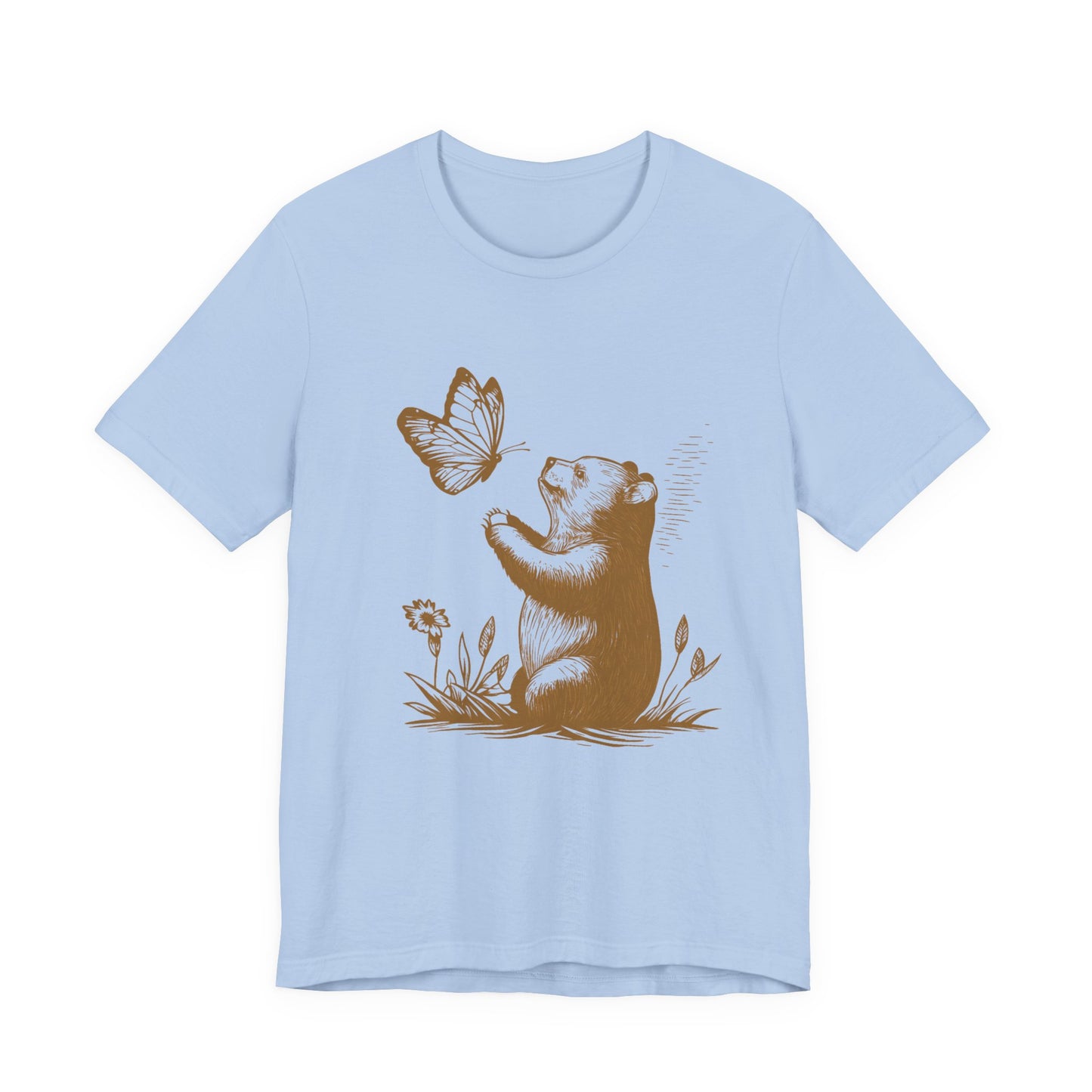 Bear Butterfly Shirt,Vintage Retro Bear Shirt, Cute Butterfly Tshirt - PopCultureByDesign36