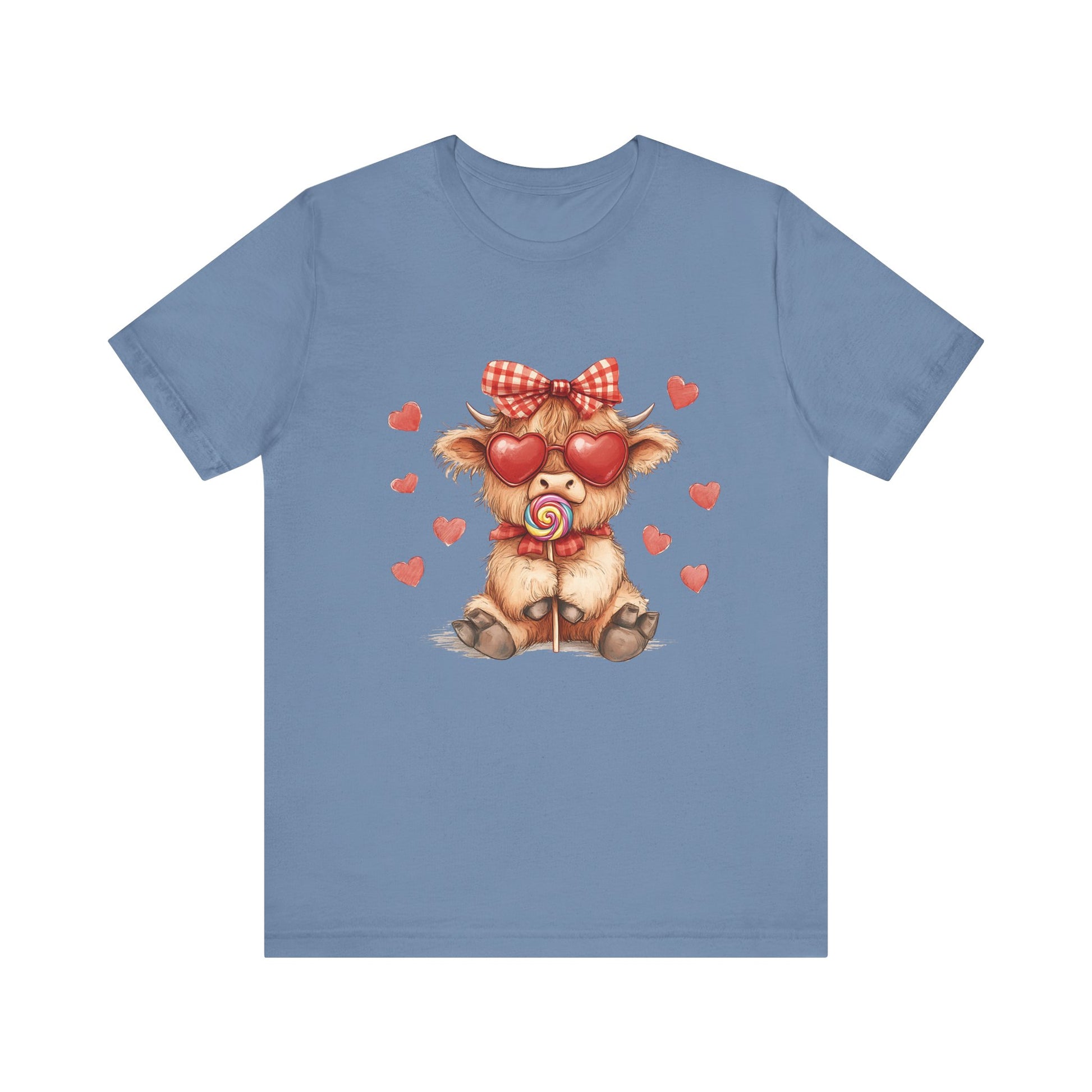 Valentines Highland Cow Shirt, Highland Cow Valentines Shirt, Cow Lover - PopCultureByDesign36