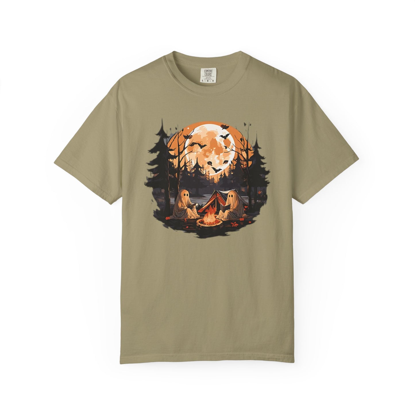 Cute Ghost Shirt, ghost reading Shirt, Cute campfire ghost - PopCultureByDesign36
