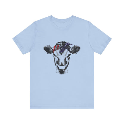 Highland Cow shirt, American Flag Shirt, Funny Cow Shirt, Independence Day - PopCultureByDesign36