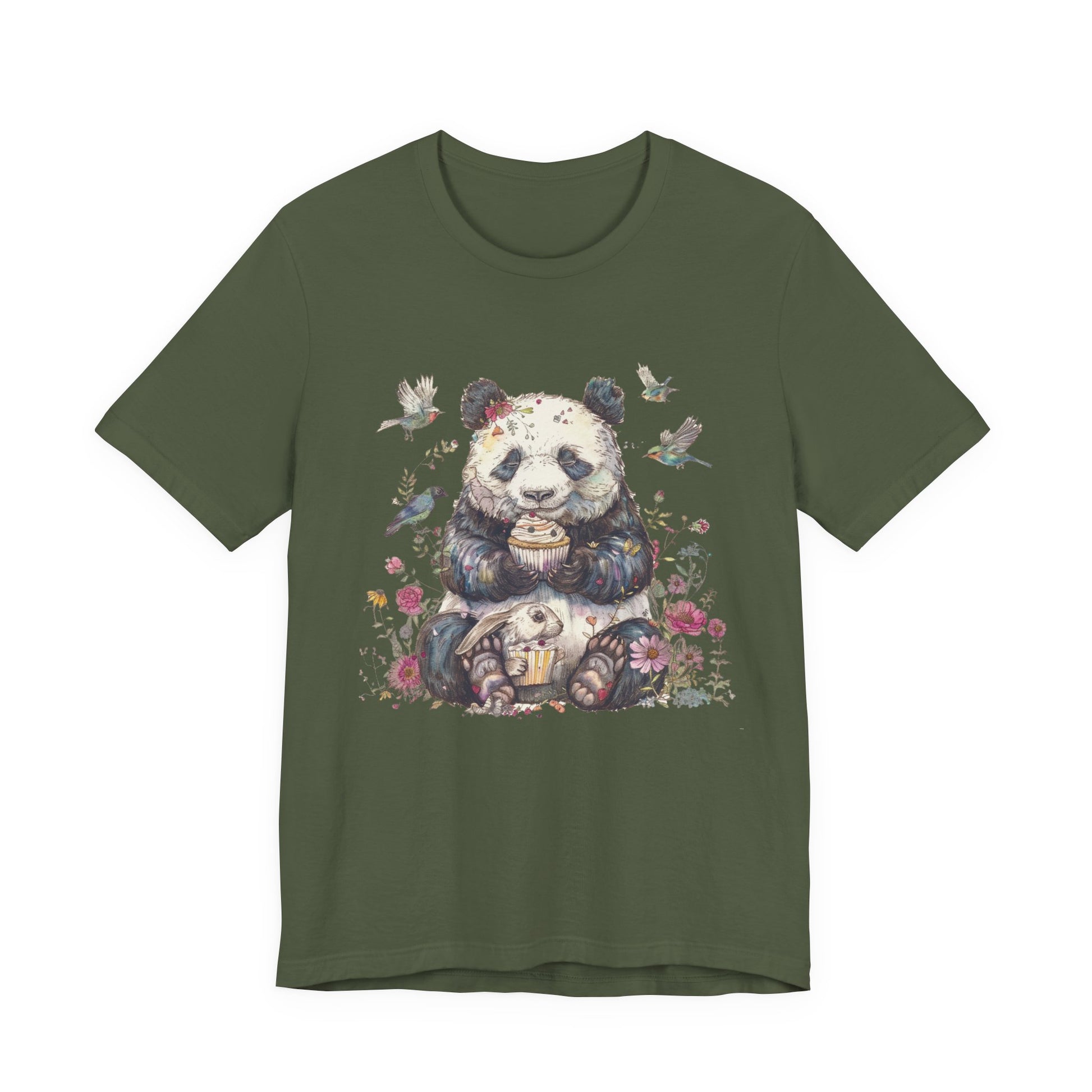 Cute Panda Eating Cupcake Shirt, Panda Tshirt Girls, Panda Lover Shirt - PopCultureByDesign36