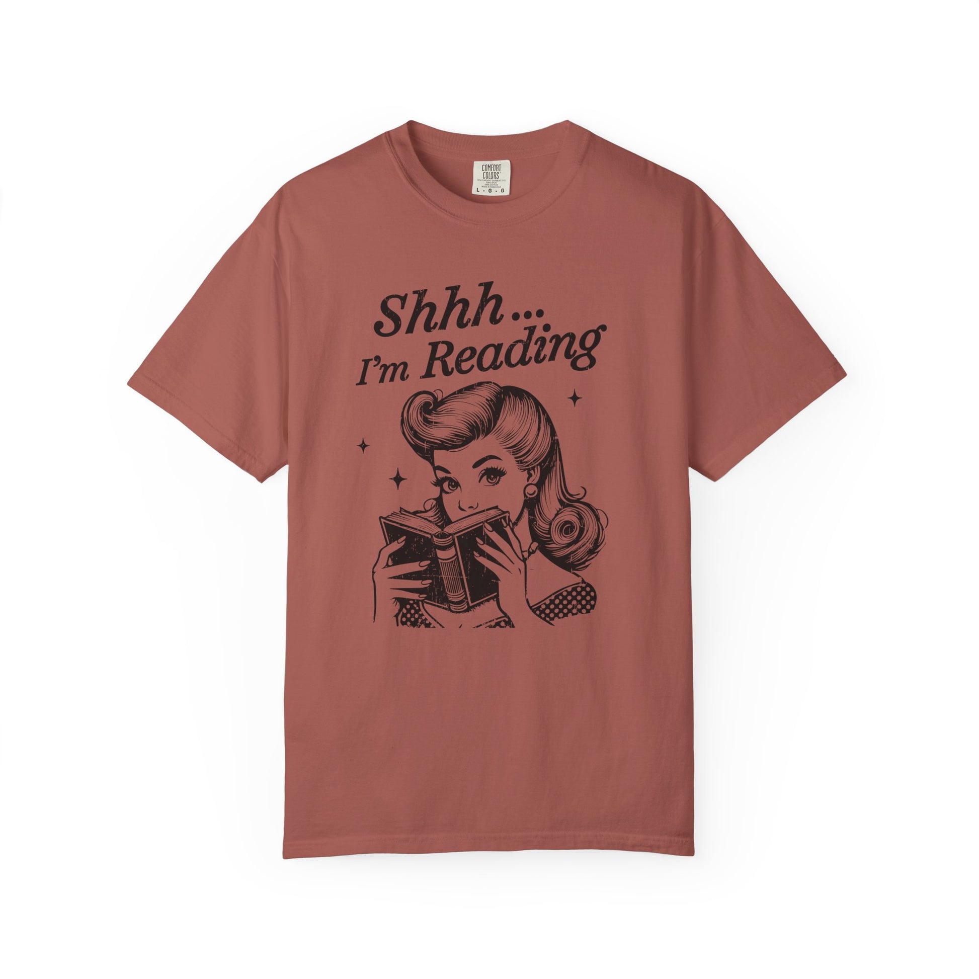 Shh I'm reading Comfort Colors® Unisex T-shirt, Book Lover Tee - PopCultureByDesign36