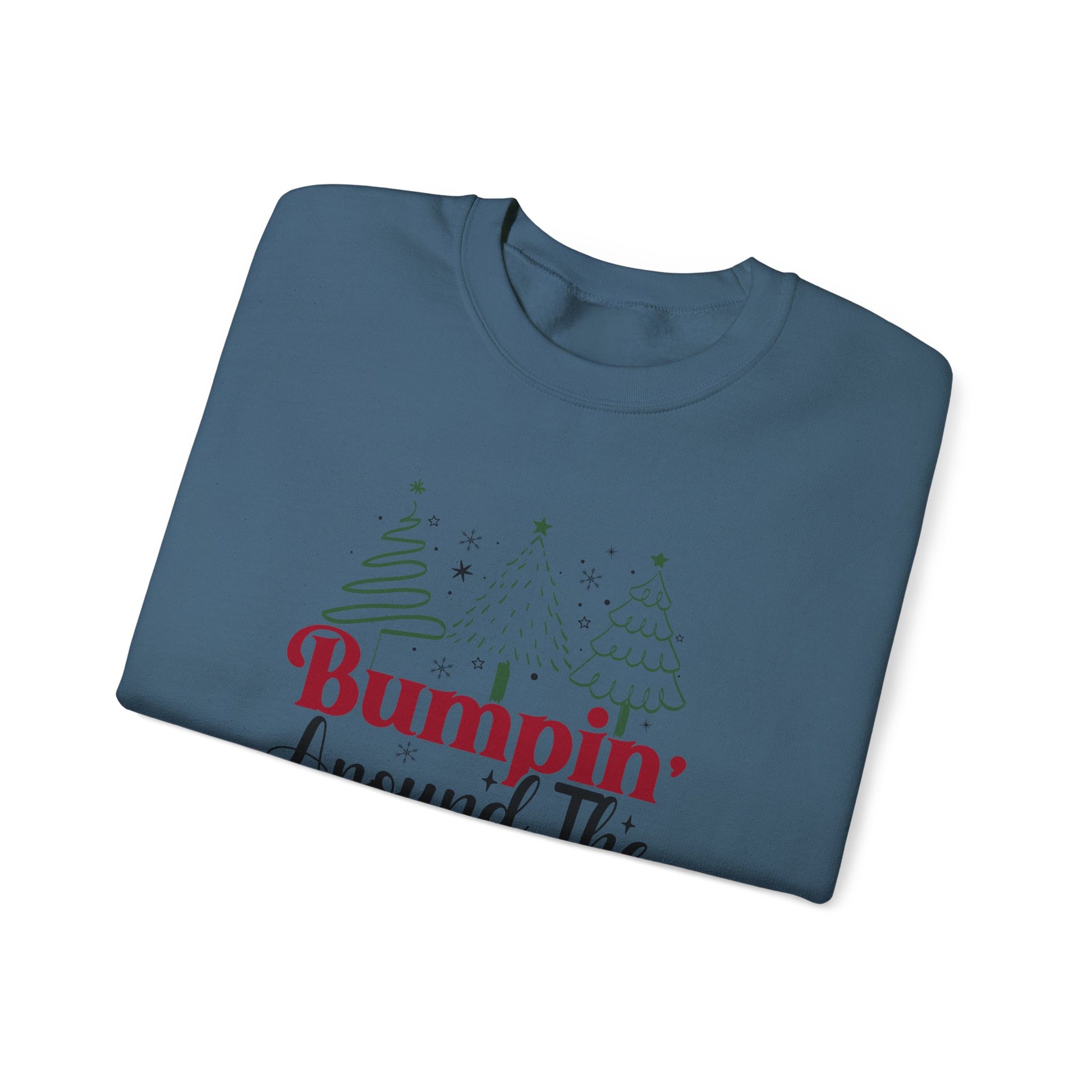 Bumpin Around Christmas Tree Sweatshirt, Pregnancy Reveal Sweater, Xmas Pregnant Shirt - PopCultureByDesign36
