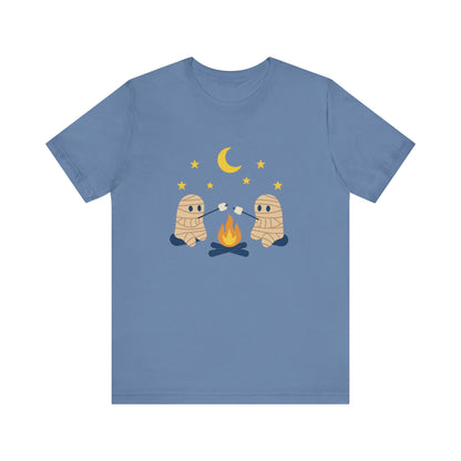 Camping Mummy Tee, Halloween Shirt, Spooky Camping Top - PopCultureByDesign36