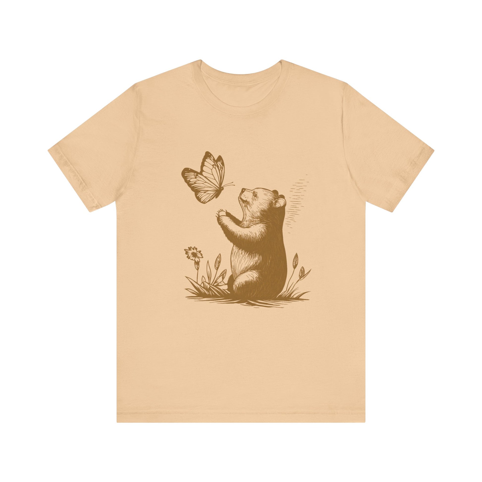 Bear Butterfly Shirt,Vintage Retro Bear Shirt, Cute Butterfly Tshirt - PopCultureByDesign36