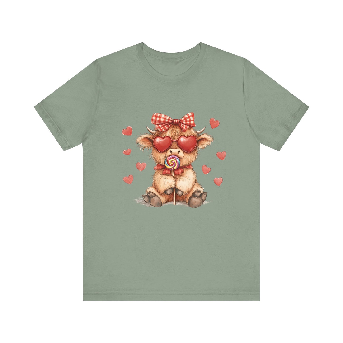 Valentines Highland Cow Shirt, Highland Cow Valentines Shirt, Cow Lover - PopCultureByDesign36