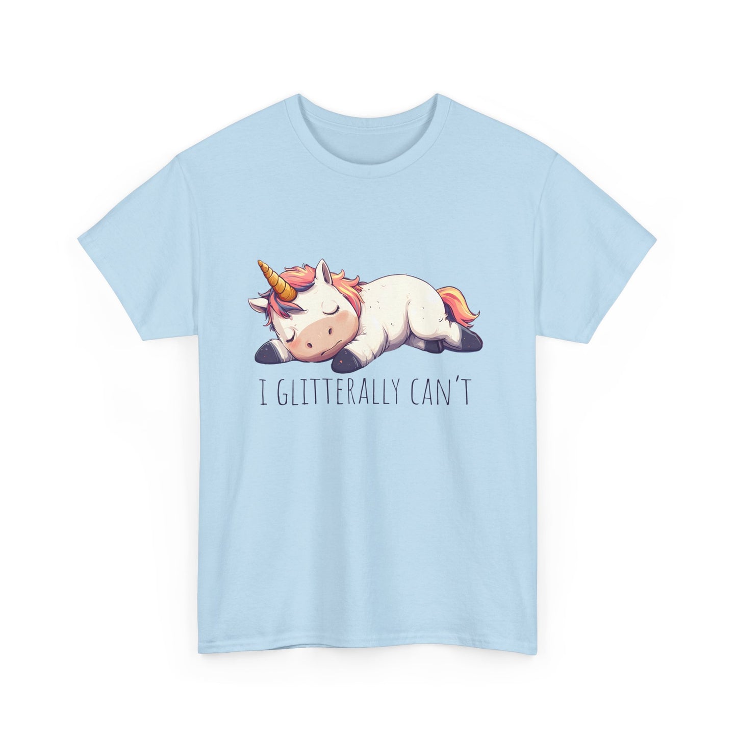 I glitterly can't, cute unicorn shirt, lazy unicorn shirt, funny unicorn shirt - PopCultureByDesign36