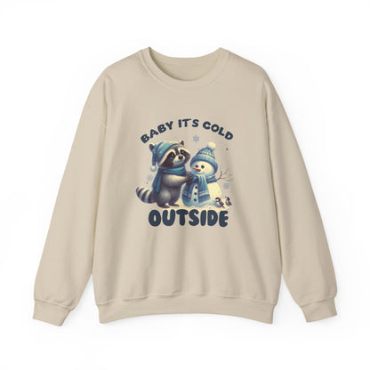 Baby Its Cold Outside Raccoon, Cute Christmas Raccoon, Winter Humor - PopCultureByDesign36