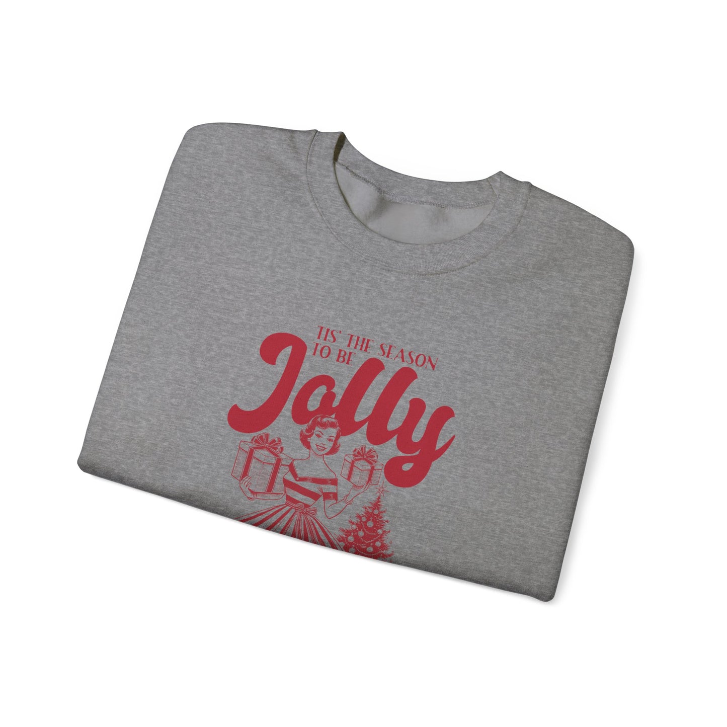 Christmas Sweatshirt, Pin Up Girl Christmas, Christmas Jolly - PopCultureByDesign36