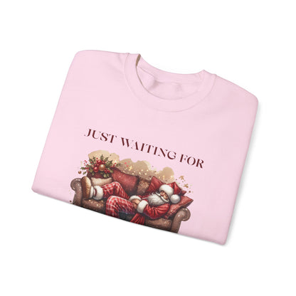 Just Waiting For Christmas Sweatshirt,Santa Clause Shirt ,Funny Christmas Shirt - PopCultureByDesign36