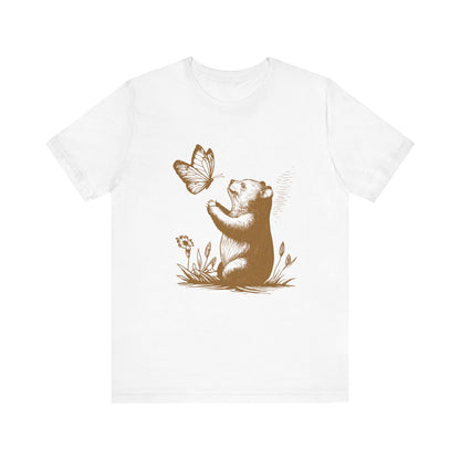 Bear Butterfly Shirt,Vintage Retro Bear Shirt, Cute Butterfly Tshirt - PopCultureByDesign36