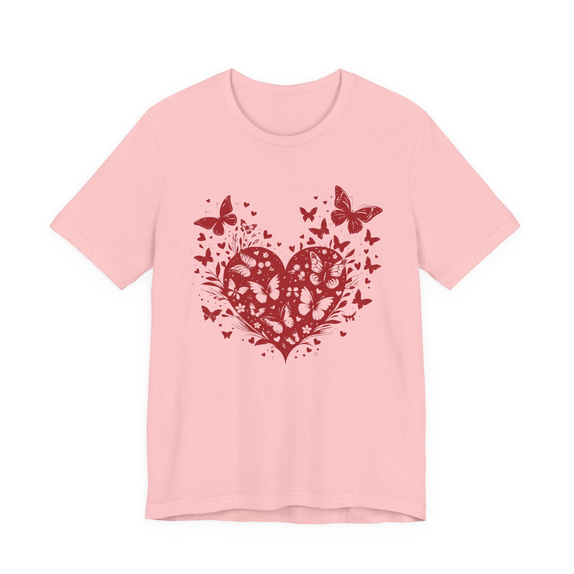 Butterfly Heart Valentines Day Shirt, Butterfly Valentine Tee, Cute Heart T-Shirt - PopCultureByDesign36