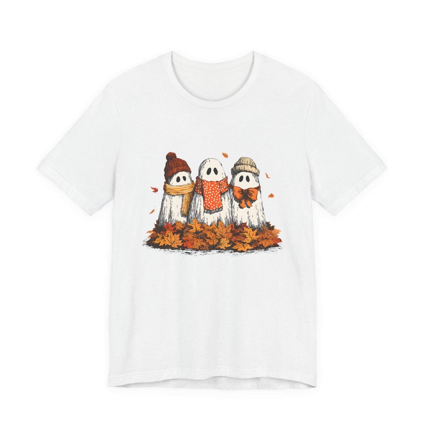 Cute Fall Ghosts Tee, Halloween T-Shirt, Ghost Graphic Tee - PopCultureByDesign36