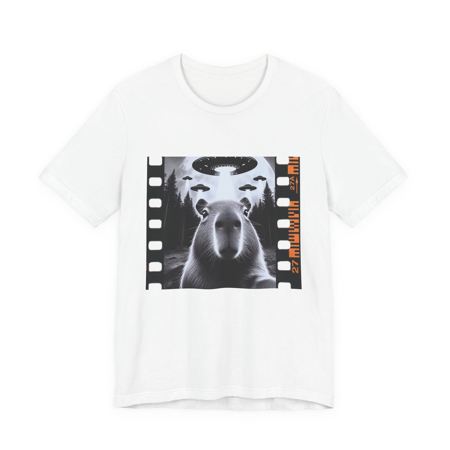 Capybara UFO Funny Tshirt, Cool Capybaras Meme T-Shirt, Alien Abduction Gift Tee - PopCultureByDesign36