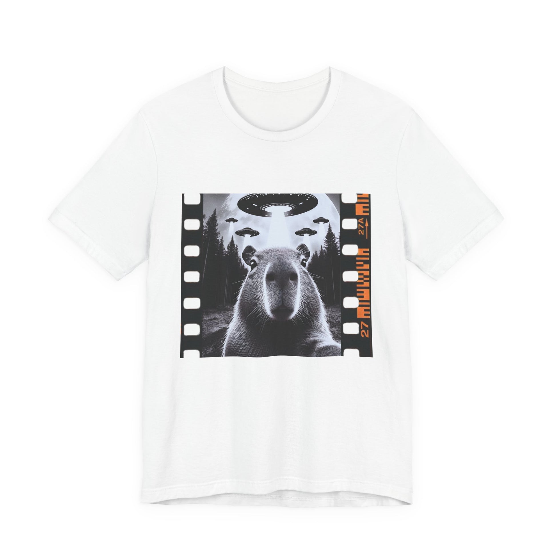 Capybara UFO Funny Tshirt, Cool Capybaras Meme T-Shirt, Alien Abduction Gift Tee - PopCultureByDesign36