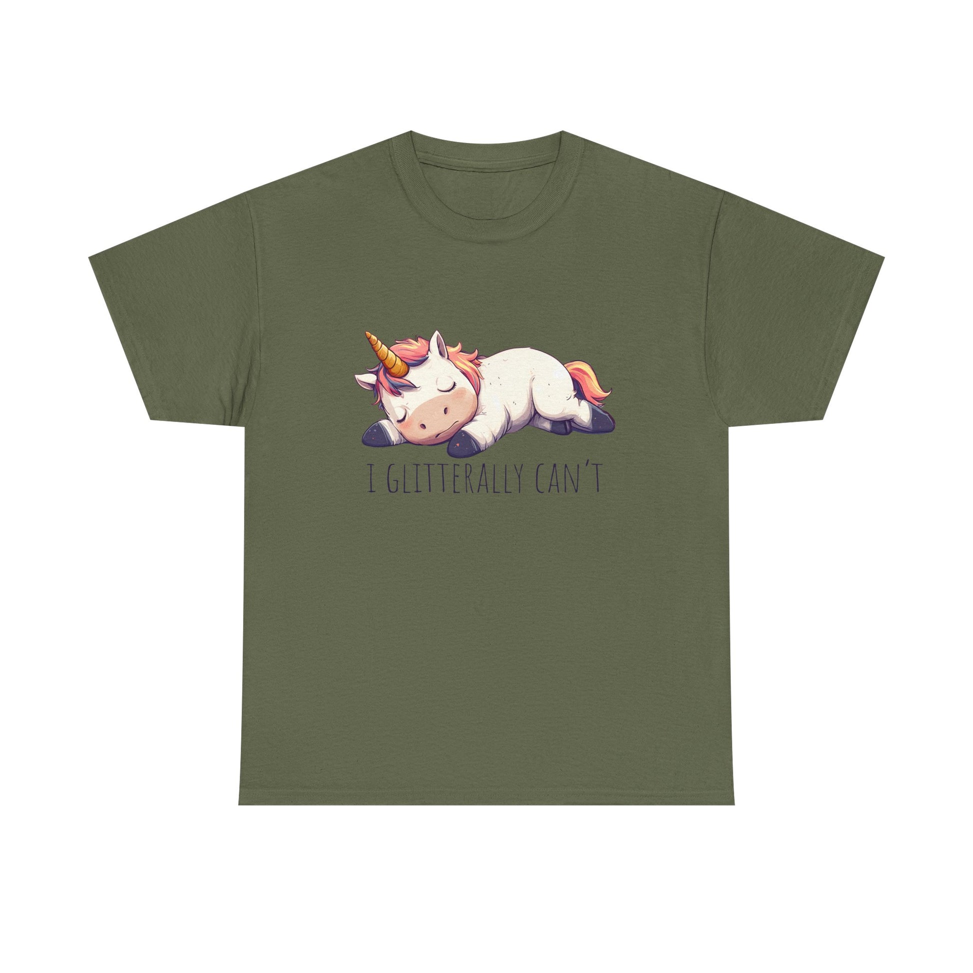 I glitterly can't, cute unicorn shirt, lazy unicorn shirt, funny unicorn shirt - PopCultureByDesign36