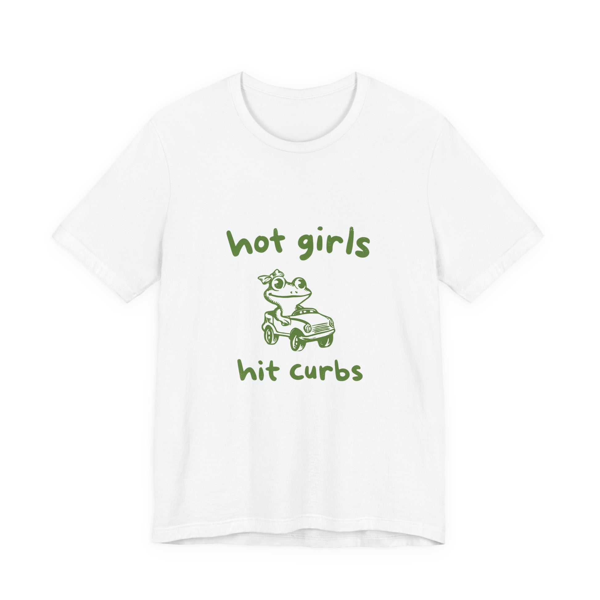 Hot Girls Hit Curbs Shirt, Funny Meme Graphic Tee, Y2K Vintage Humor - PopCultureByDesign36