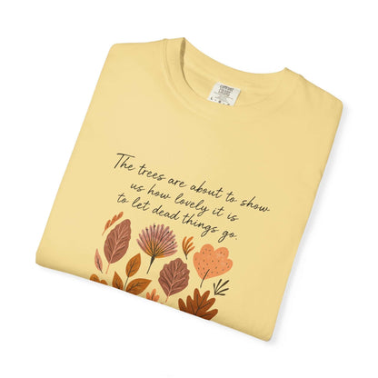 Boho Poem Fall Leaves T-shirt, Fall Shirt, Unisex Fall Top