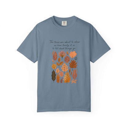 Boho Poem Fall Leaves T-shirt, Fall Shirt, Unisex Fall Top
