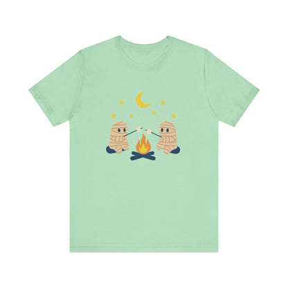 Camping Mummy Tee, Halloween Shirt, Spooky Camping Top - PopCultureByDesign36
