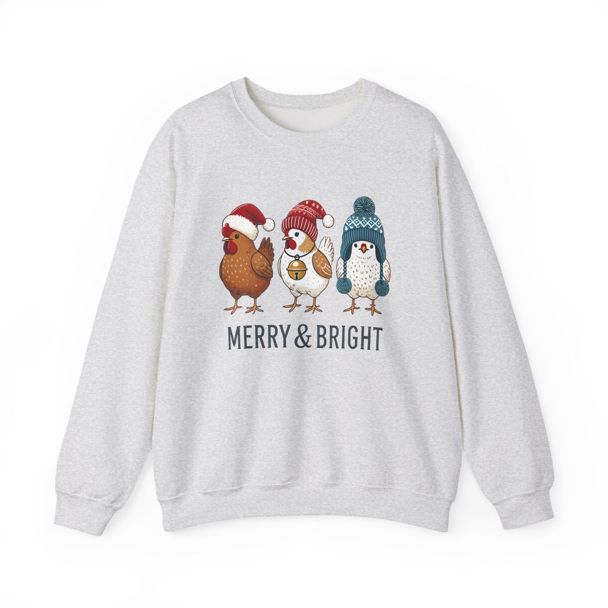 Cute Christmas Chickens Sweatshirt, Christmas Chicken Sweatshirt - PopCultureByDesign36